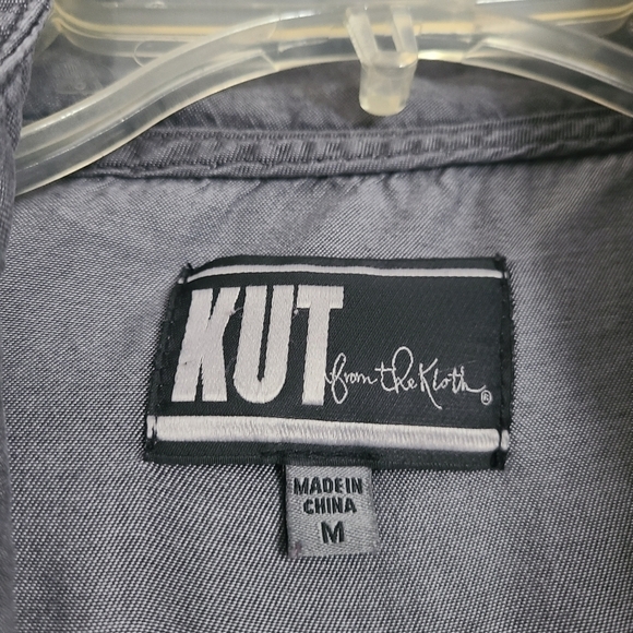 KUT FROM THE KLOTH Military Style Lightweight Jacket Grey Size Med - Picture 3 of 4